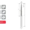 ARRAL-TOP CONICAL BALL NOSE END MILL Z2 D8-d10 C35x1º L150 ALCrN