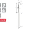 CONICAL CORNER RADIUS END MILL Z2 D1,5 R0,3 C43x1,5º ALTIN-NANO