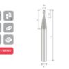 CONICAL BALL NOSE END MILL Z2 D1-d6 C30 ALTIN-NANO