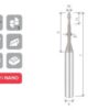 BALL NOSE END MILL Z2 D1-d4 U8 NECK ALTIN-NANO