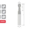 BALL NOSE END MILL Z2 D1-d3 ALTIN-NANO