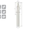 ALUMINIUM BALL END MILL Z2 d12 LONG