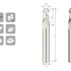 ALUMINIUM BALL END MILL Z2 d12
