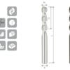 ALUMINIUM END MILL Z2 d12 LONG